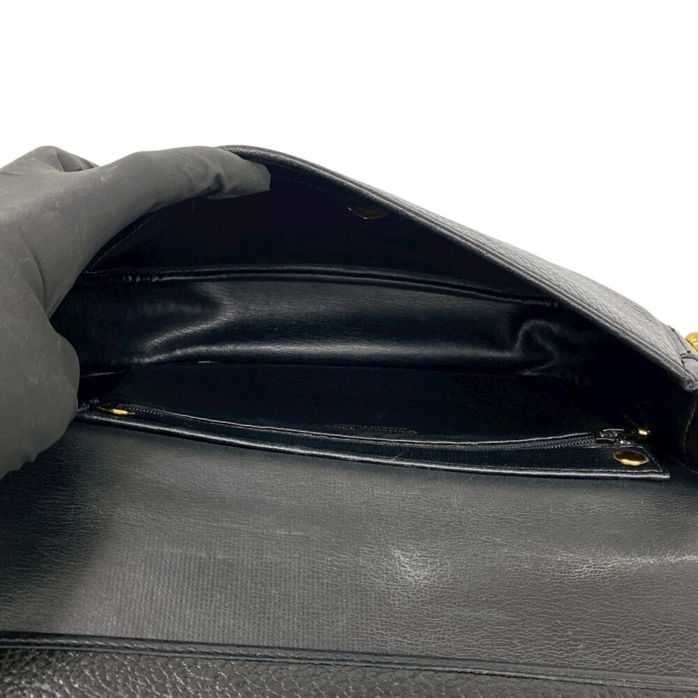 CHRISTIAN DIOR Vintage Black Leather Shoulder Bag - Picture 9 of 10